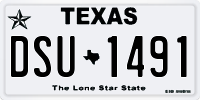 TX license plate DSU1491
