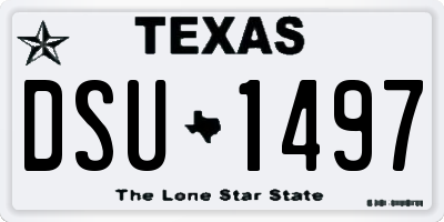 TX license plate DSU1497