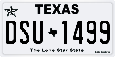 TX license plate DSU1499