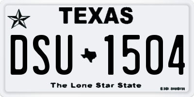 TX license plate DSU1504