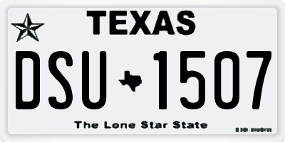 TX license plate DSU1507