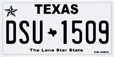 TX license plate DSU1509