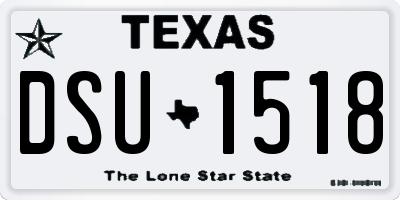 TX license plate DSU1518