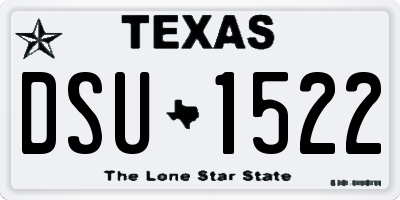TX license plate DSU1522