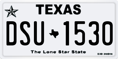 TX license plate DSU1530
