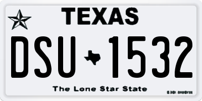 TX license plate DSU1532