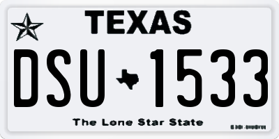 TX license plate DSU1533
