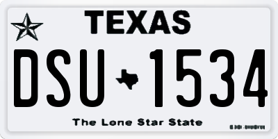 TX license plate DSU1534