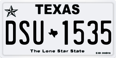 TX license plate DSU1535