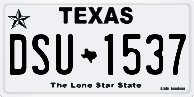 TX license plate DSU1537