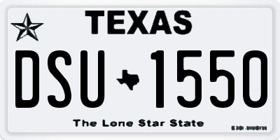 TX license plate DSU1550