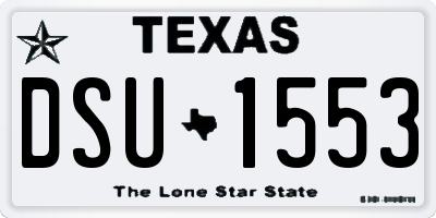 TX license plate DSU1553