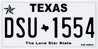 TX license plate DSU1554