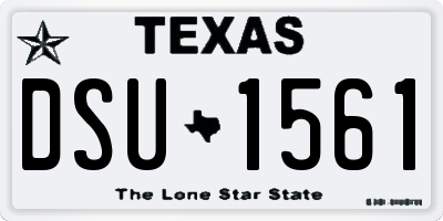 TX license plate DSU1561