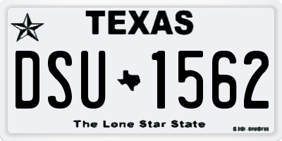 TX license plate DSU1562