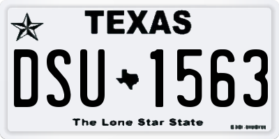 TX license plate DSU1563