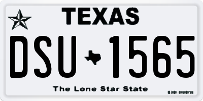 TX license plate DSU1565