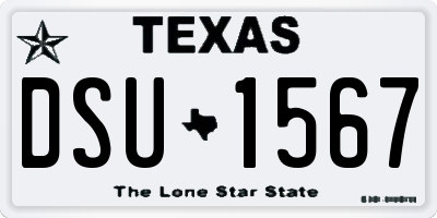 TX license plate DSU1567
