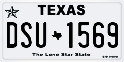 TX license plate DSU1569