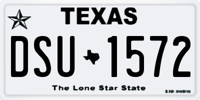 TX license plate DSU1572