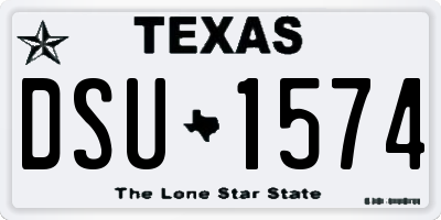 TX license plate DSU1574