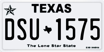 TX license plate DSU1575