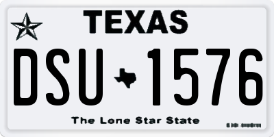 TX license plate DSU1576