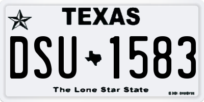 TX license plate DSU1583