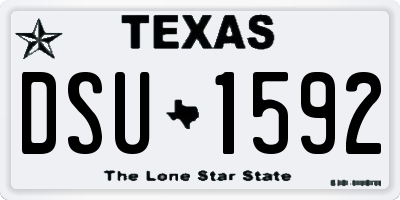 TX license plate DSU1592