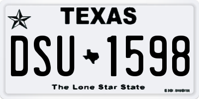 TX license plate DSU1598