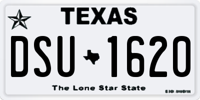 TX license plate DSU1620