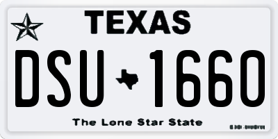TX license plate DSU1660