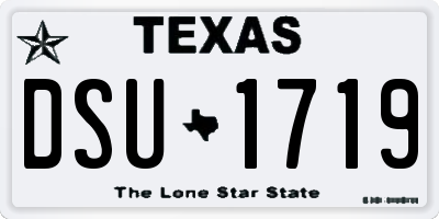 TX license plate DSU1719