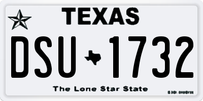 TX license plate DSU1732