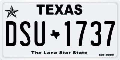 TX license plate DSU1737