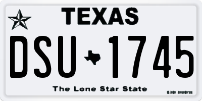 TX license plate DSU1745