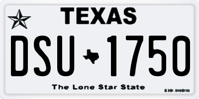 TX license plate DSU1750
