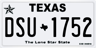 TX license plate DSU1752