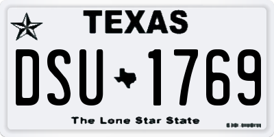 TX license plate DSU1769