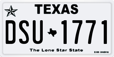 TX license plate DSU1771