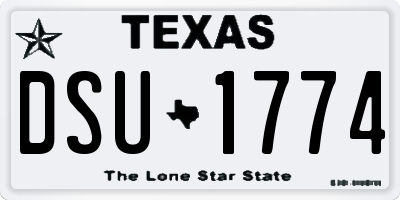 TX license plate DSU1774
