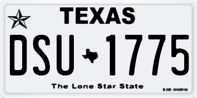 TX license plate DSU1775