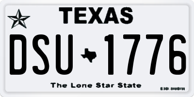 TX license plate DSU1776