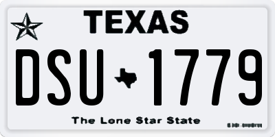 TX license plate DSU1779