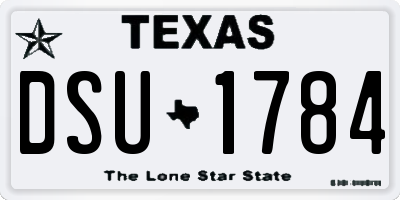 TX license plate DSU1784