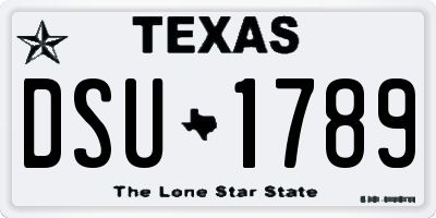 TX license plate DSU1789