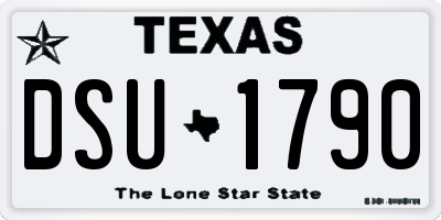 TX license plate DSU1790