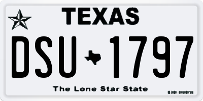 TX license plate DSU1797