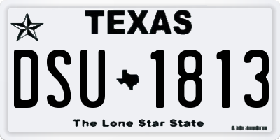 TX license plate DSU1813