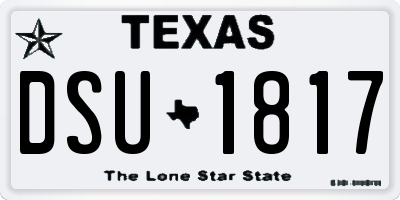 TX license plate DSU1817